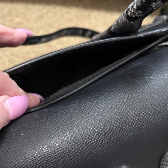 Michael Kors Black and Silver Satchel - Picture 6 of 8